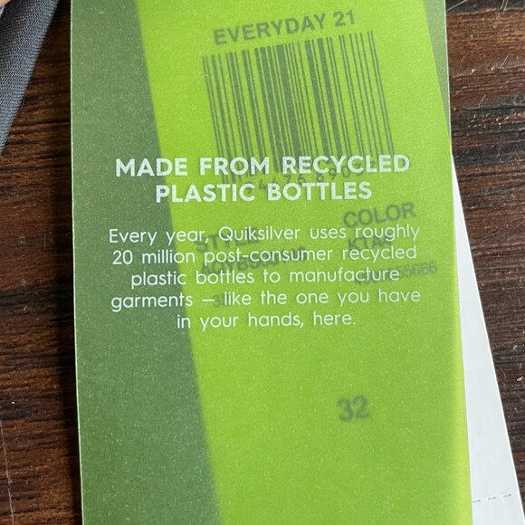 NWT Grey Quicksilver Everyday Board Shorts Size 32 - 21" length - Picture 7 of 11